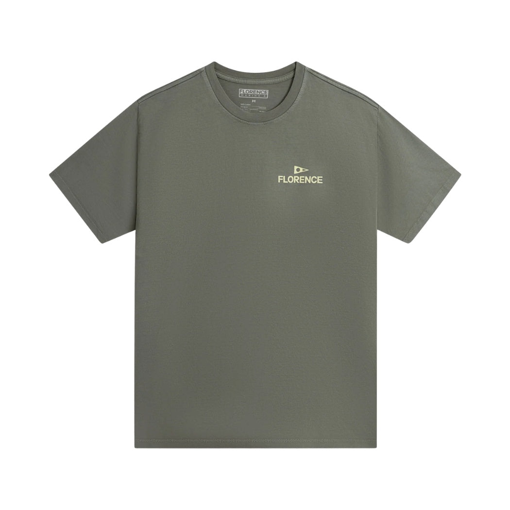 Florence Crew T Shirt Dark Sage