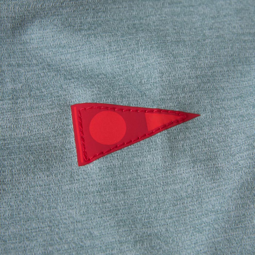 Florence Airtex Long Sleeve Hooded Shirt Heather Light Sea Blue