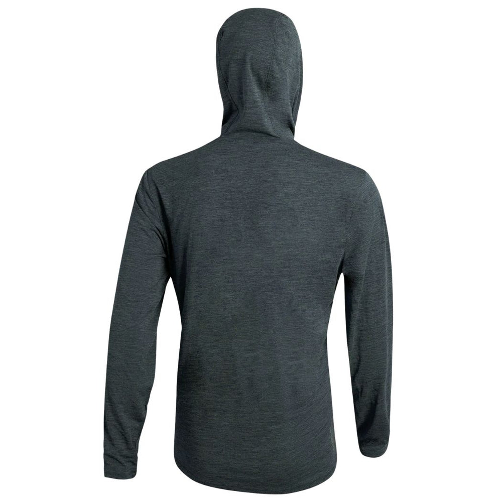 Florence Airtex Long Sleeve Hooded Shirt Heather Storm