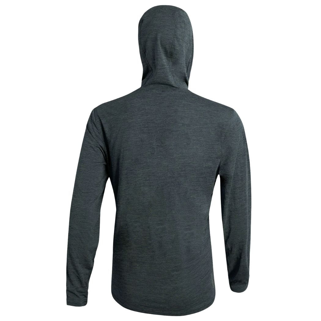 Florence Airtex Long Sleeve Hooded Shirt Heather Storm