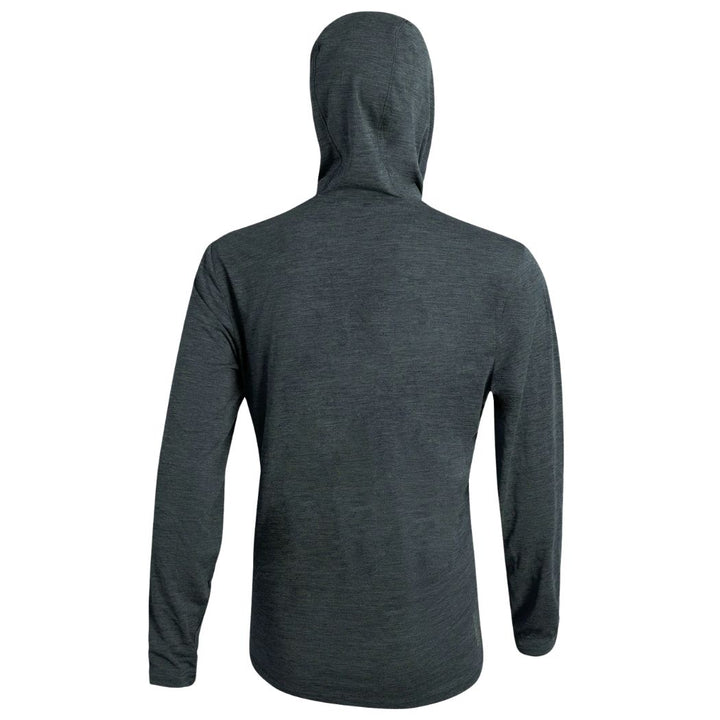 Florence Airtex Long Sleeve Hooded Shirt Heather Storm