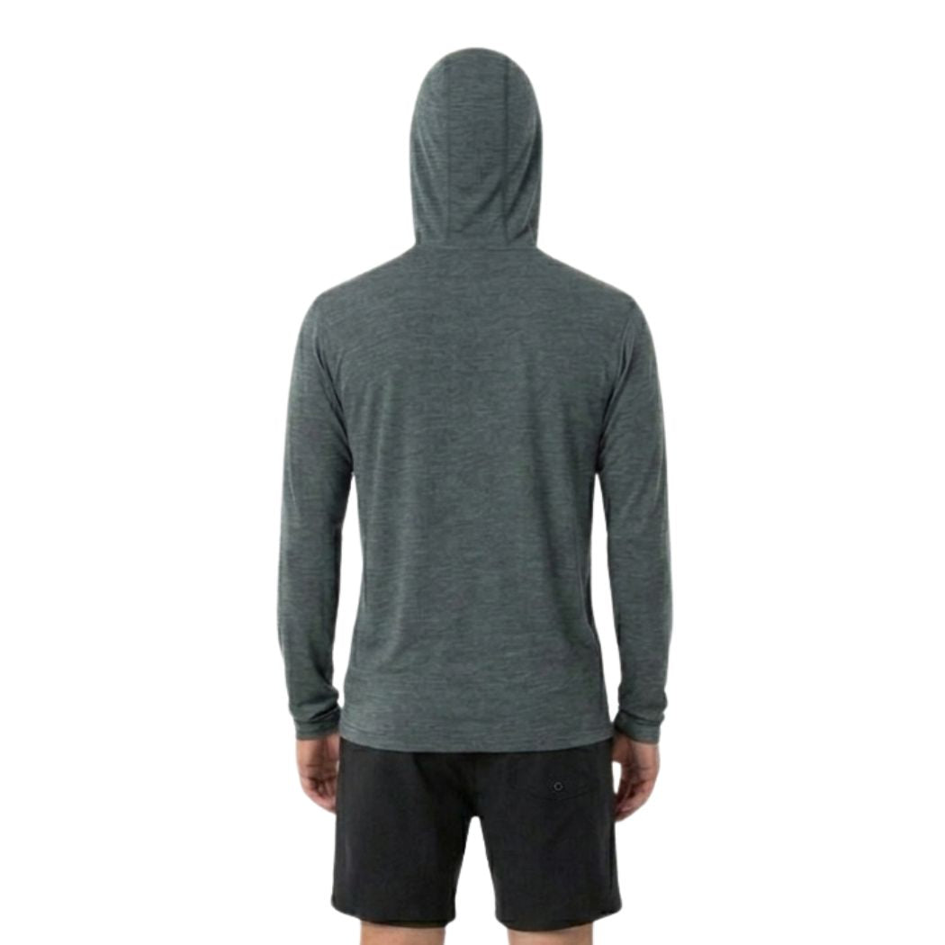 Florence Airtex Long Sleeve Hooded Shirt Heather Storm