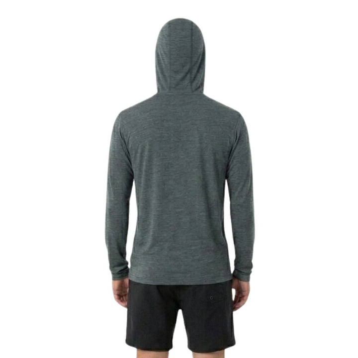Florence Airtex Long Sleeve Hooded Shirt Heather Storm