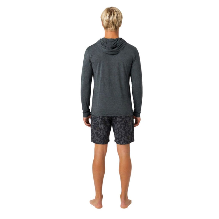 Florence Airtex Long Sleeve Hooded Shirt Heather Storm