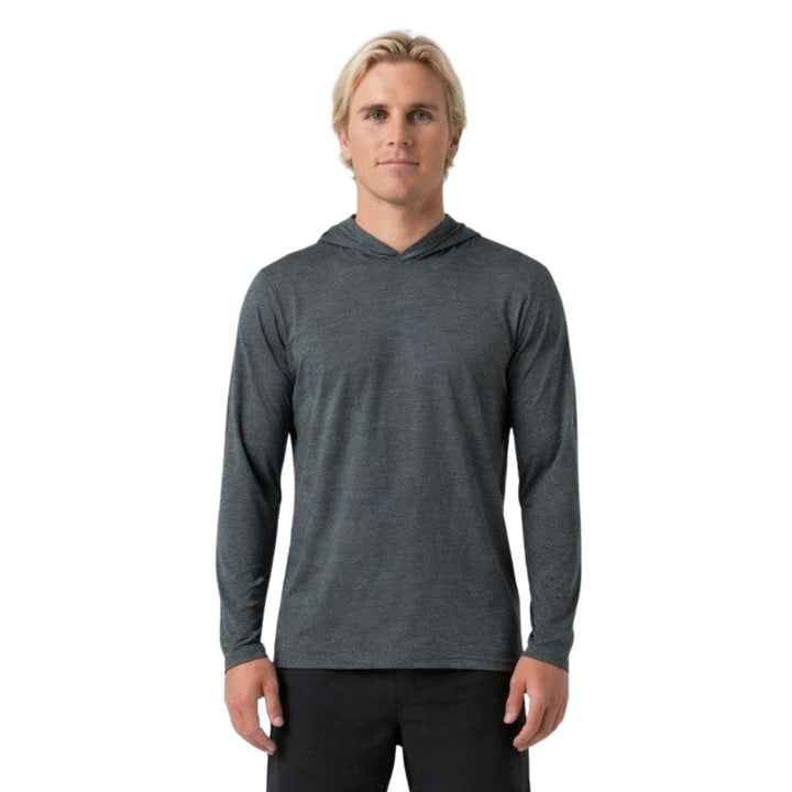 Florence Airtex Long Sleeve Hooded Shirt Heather Storm