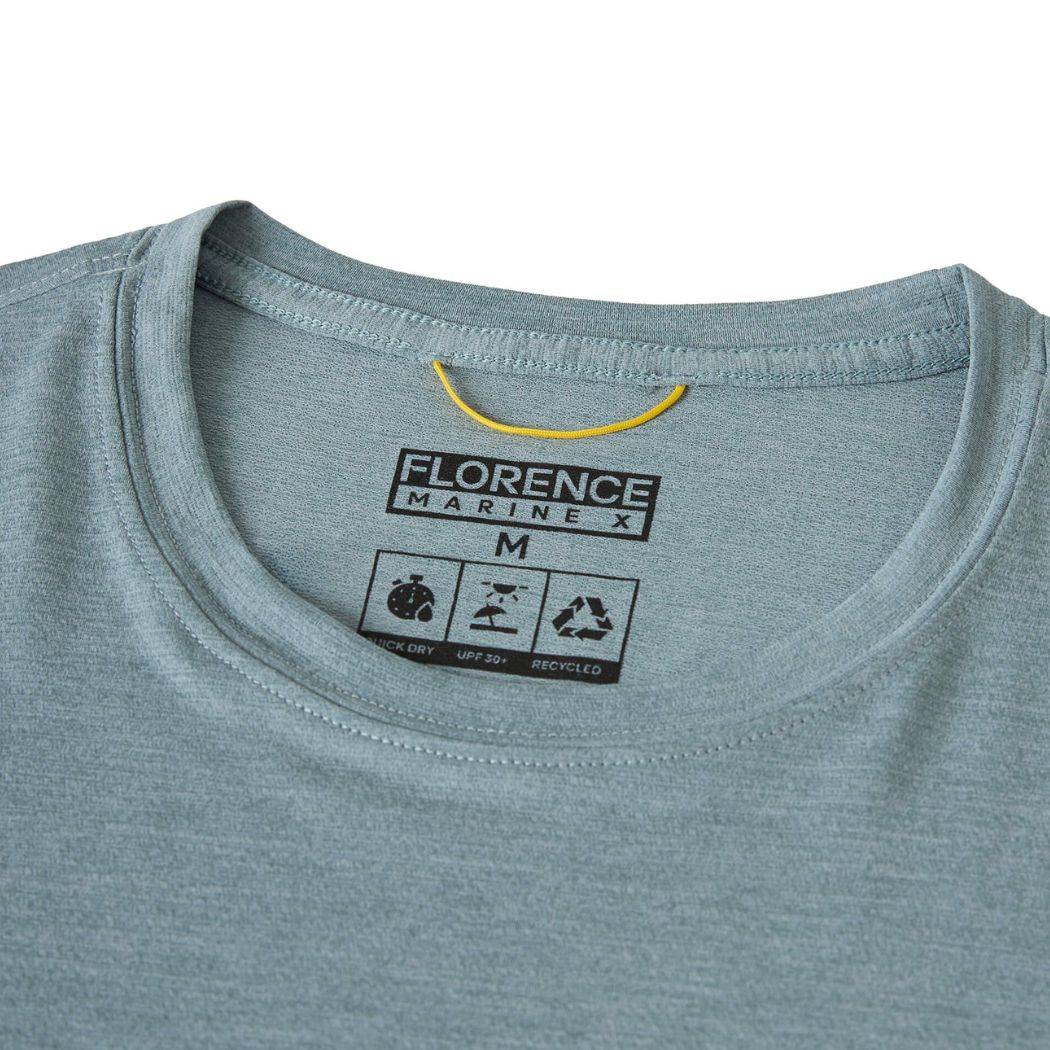 Florence Airtex Short Sleeve Shirt Heather Light Sea Blue