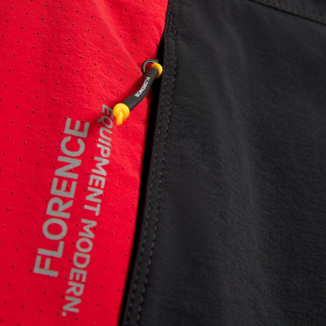 Florence Cordura Airtex Boardshort Black Rescue Red