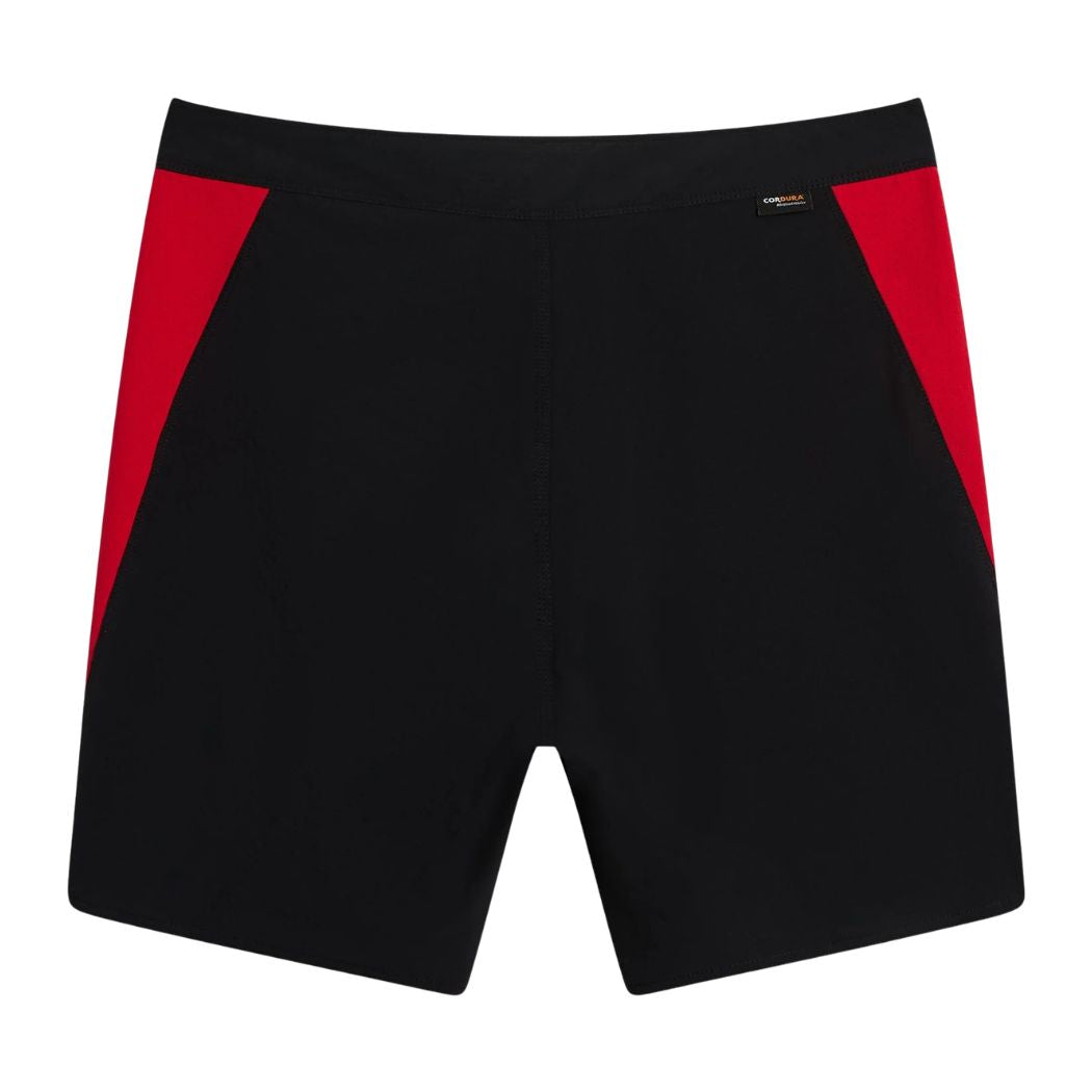 Florence Cordura Airtex Boardshort Black Rescue Red