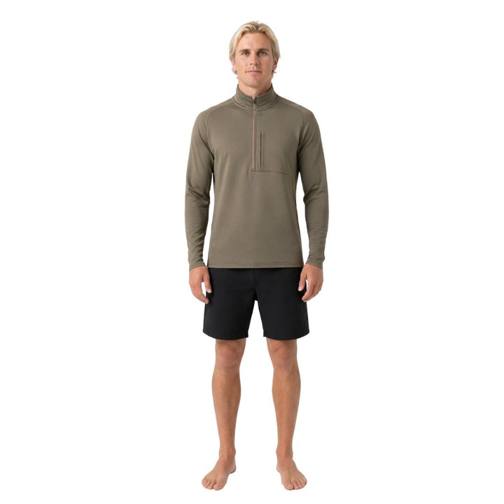 Florence Off Grid Fleece Half Zip Moss Grey