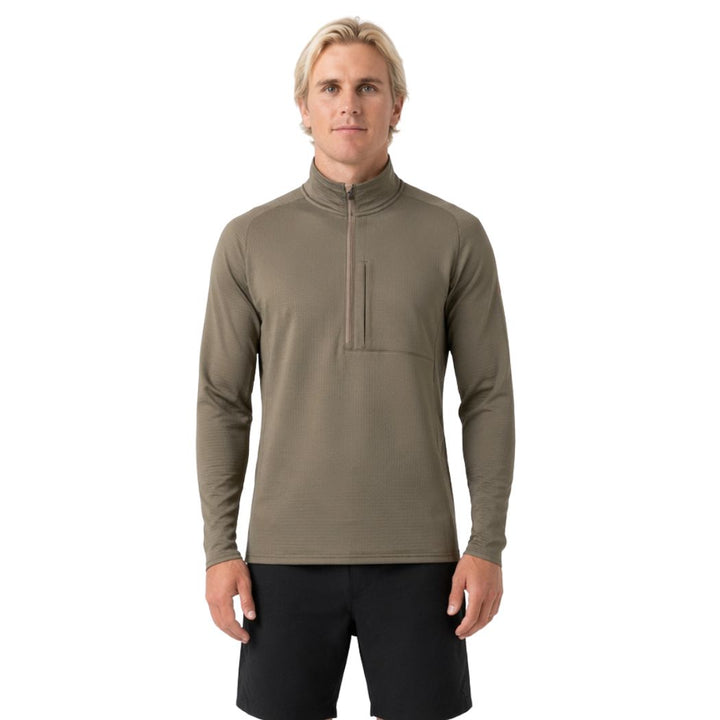 Florence Off Grid Fleece Half Zip Moss Grey