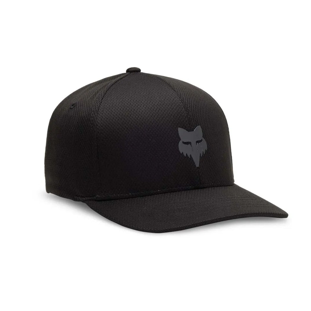 Fox Fox Head Tech Flexfit Hat Black Charcoal