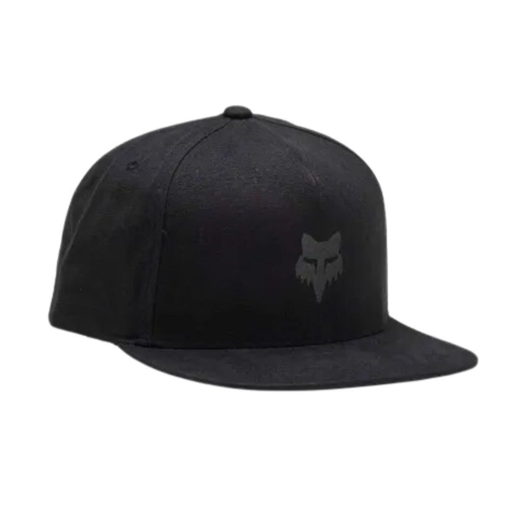 Fox Head Snapback Hat Black Charcoal