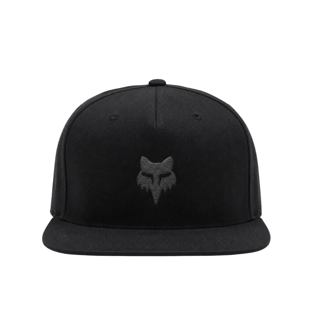 Fox Head Snapback Hat Black Charcoal