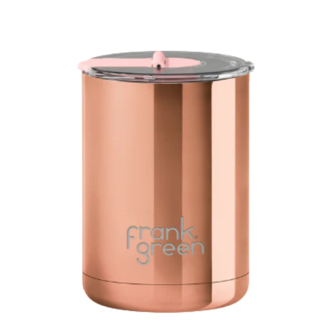 Frank Green 12oz Hinged Coffee Cup Rose Gold Chrome