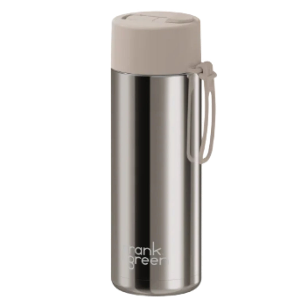 Frank Green 20oz Reusable Bottle Moon Dust Chrome