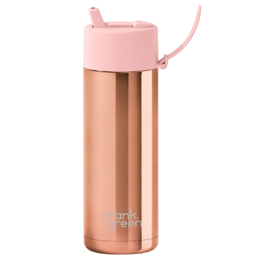 Frank Green 20oz Reusable Bottle Rose Gold Chrome
