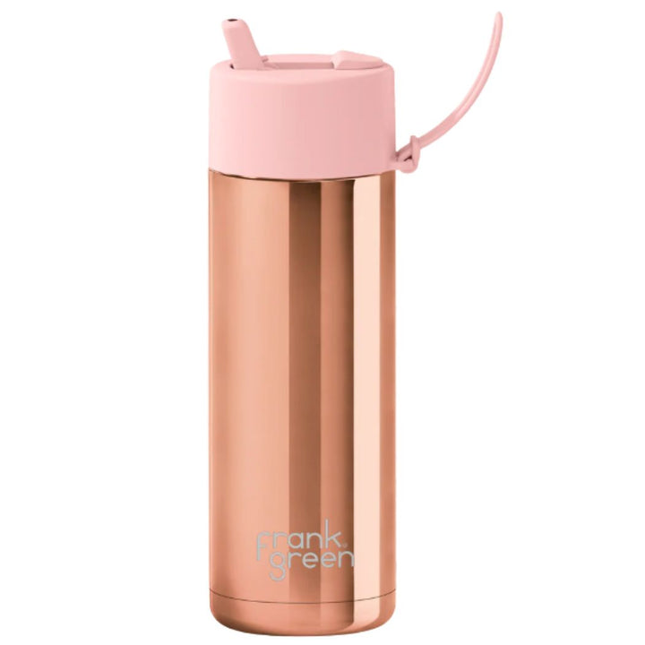 Frank Green 20oz Reusable Bottle Rose Gold Chrome