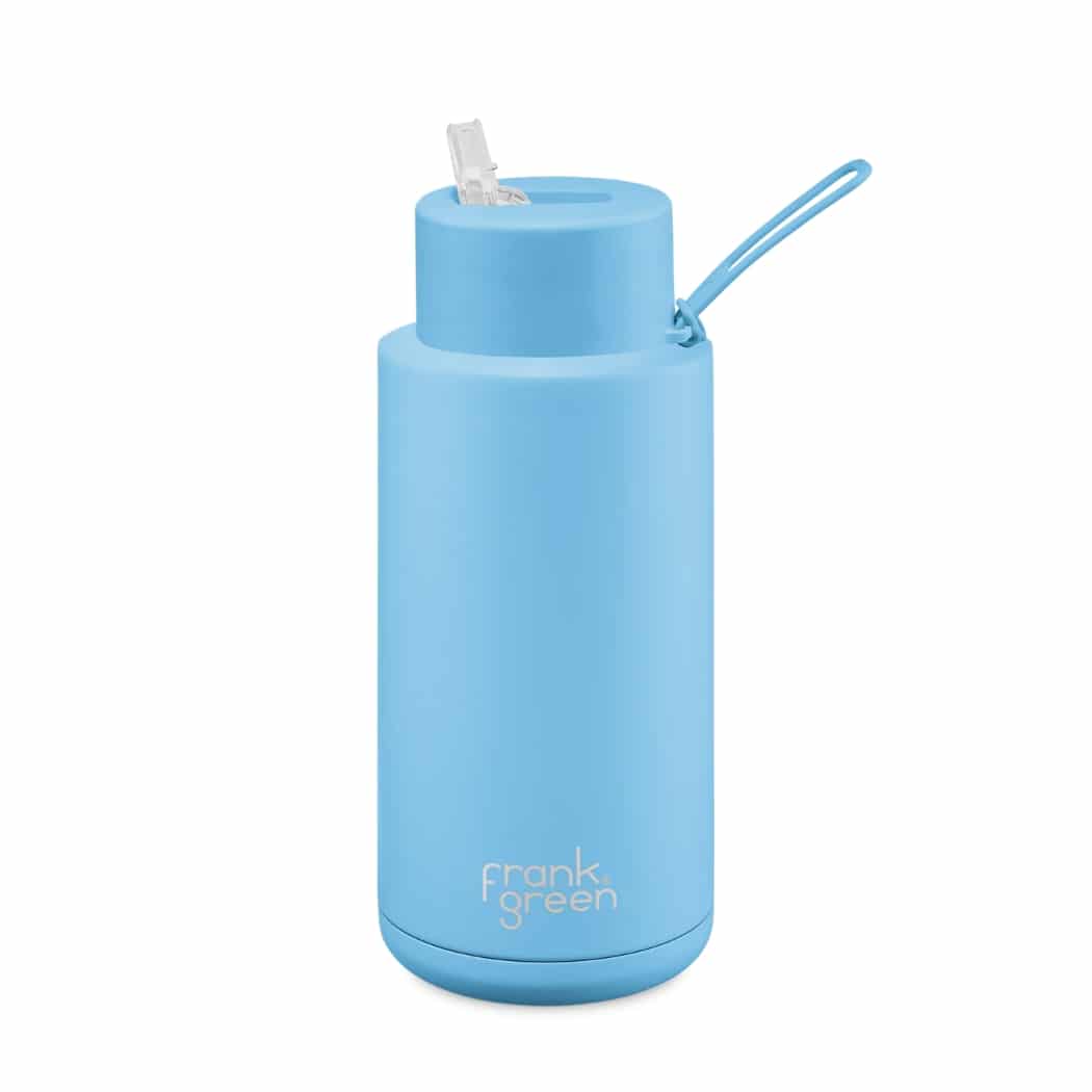 Frank Green Ceramic Reusable Bottle 34oz Sky Blue