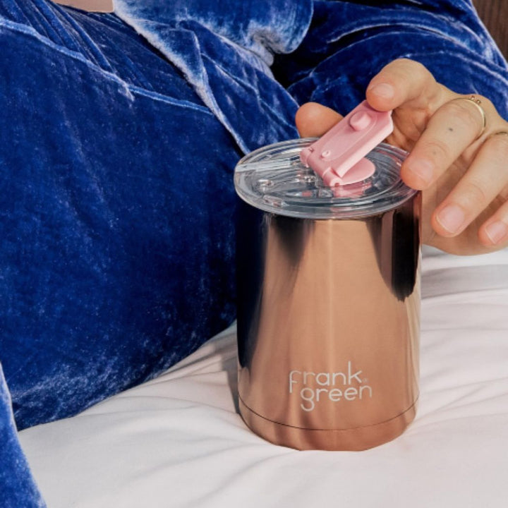 Frank Green 12oz Hinged Coffee Cup Rose Gold Chrome