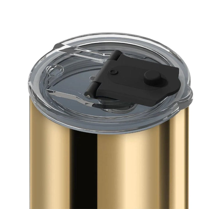 Frank Green 12oz Hinged Screw Lid Coffee Cup Chrome Gold Midnight