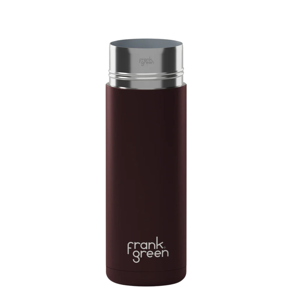 Frank Green 20oz Ceramic Reusable Bottle Chocolate