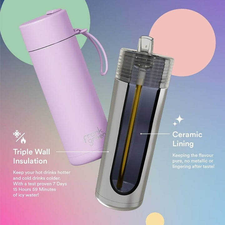 Frank Green 20oz Ceramic Reusable Bottle Lilac Haze
