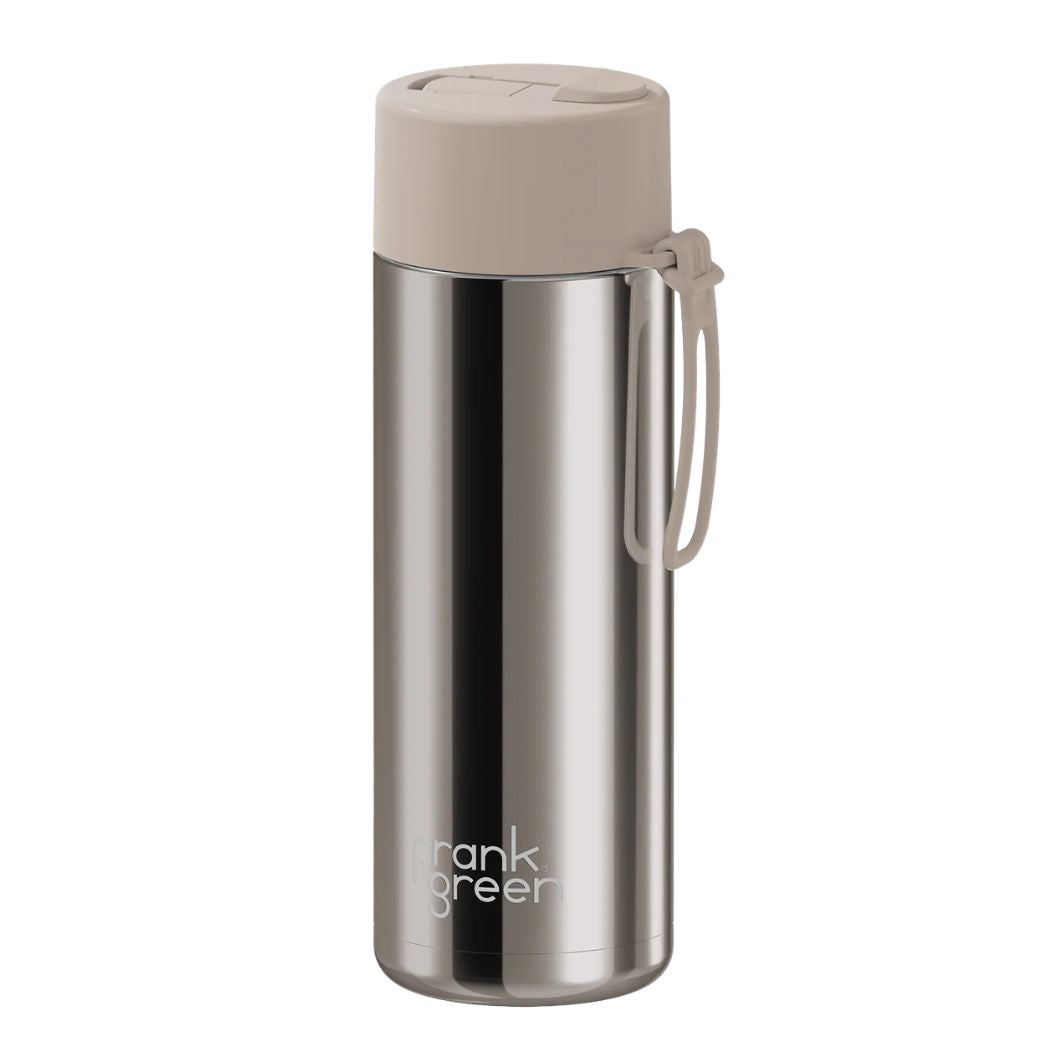 Frank Green 20oz Reusable Bottle Moon Dust Chrome