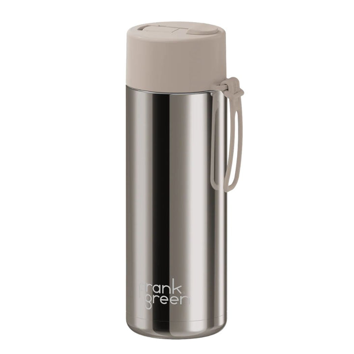 Frank Green 20oz Reusable Bottle Moon Dust Chrome