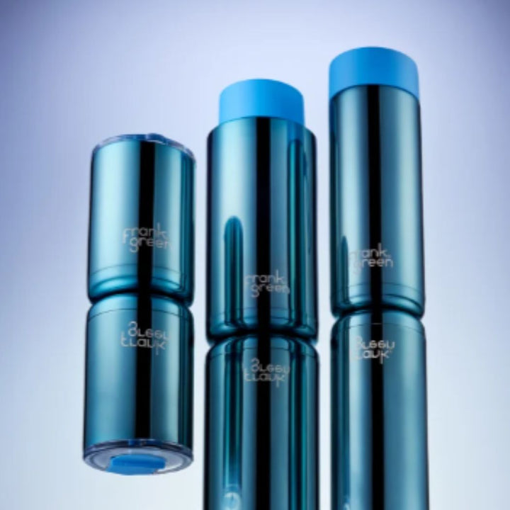 Frank Green 34oz Reusable Bottle Blue Chrome