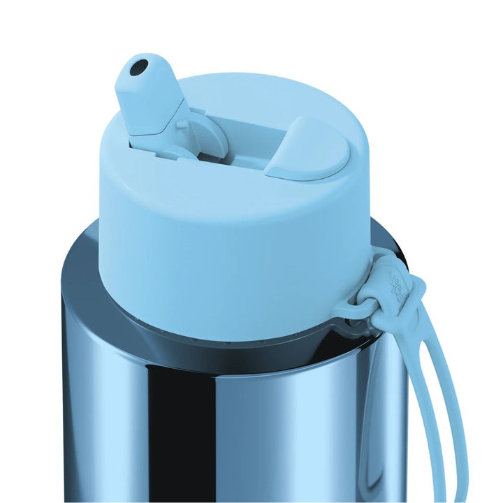 Frank Green 34oz Reusable Bottle Blue Chrome