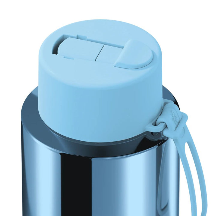 Frank Green 34oz Reusable Bottle Blue Chrome