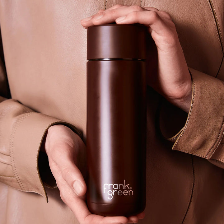 Frank Green 20oz Ceramic Reusable Bottle Chocolate