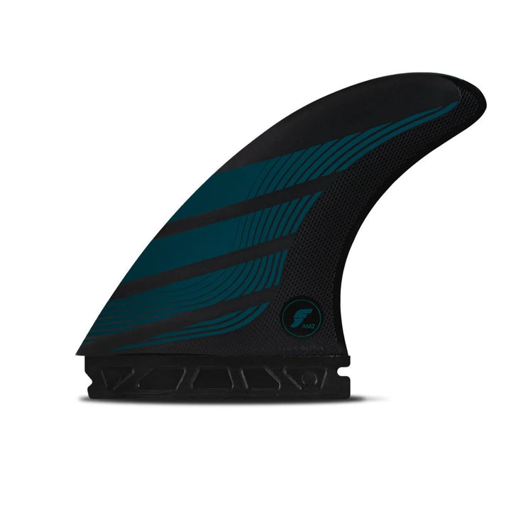 Futures Fins AM2 Thruster Alpha Carbon Teal Blue