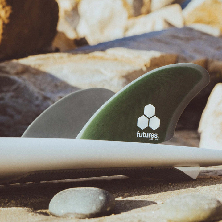 Futures Fins AM K Glass Twin Keel Green Grey
