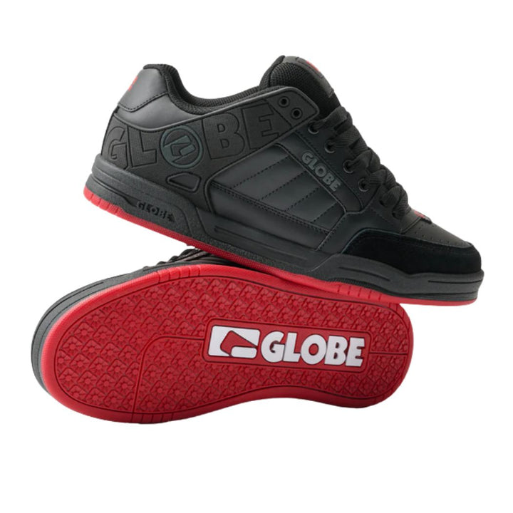 Globe Tilt Shoe Black Red Charcoal