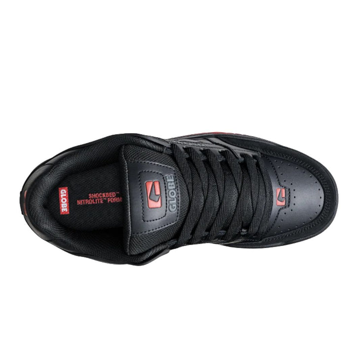Globe Tilt Shoe Black Red Charcoal