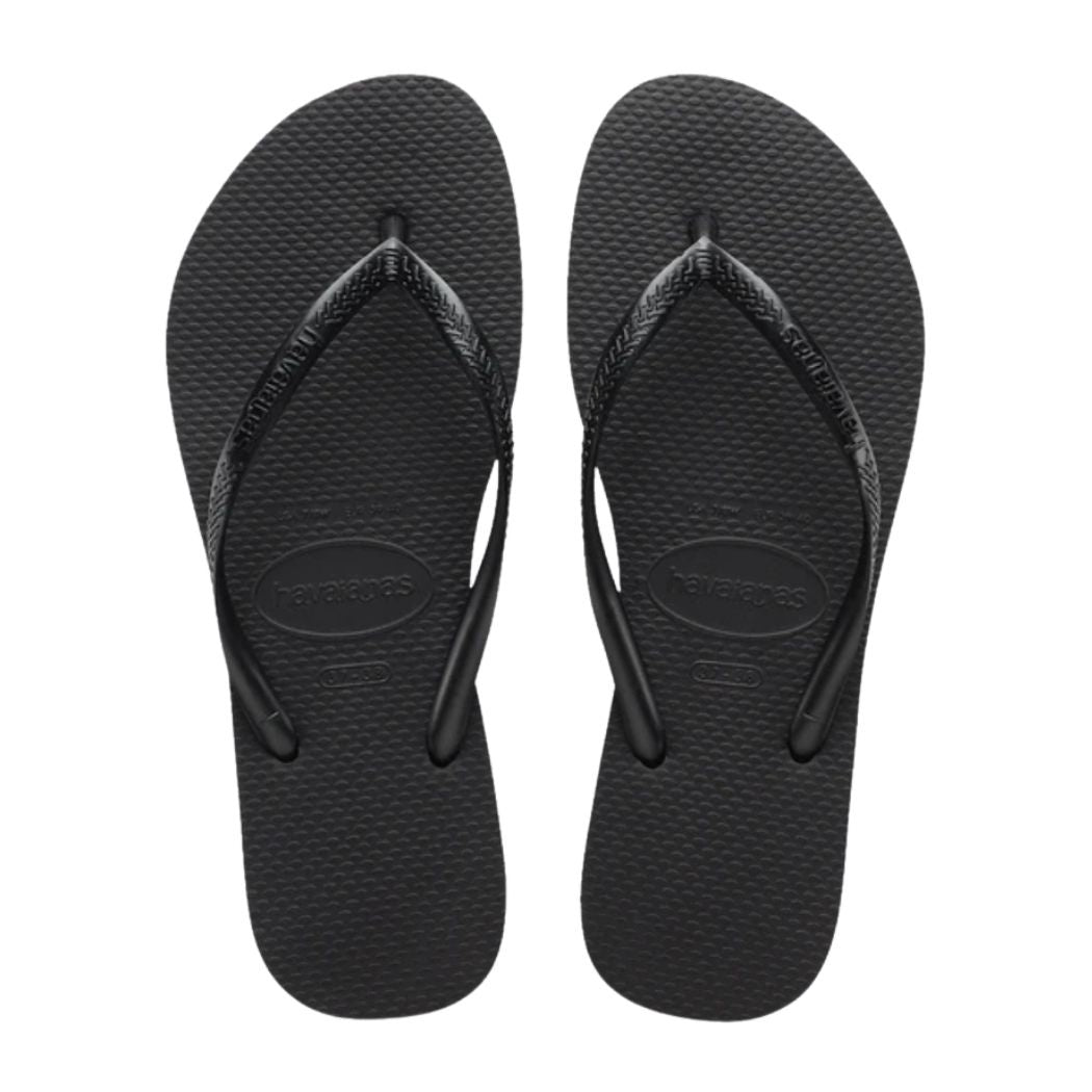 Havaianas Slim Basic Black Thongs