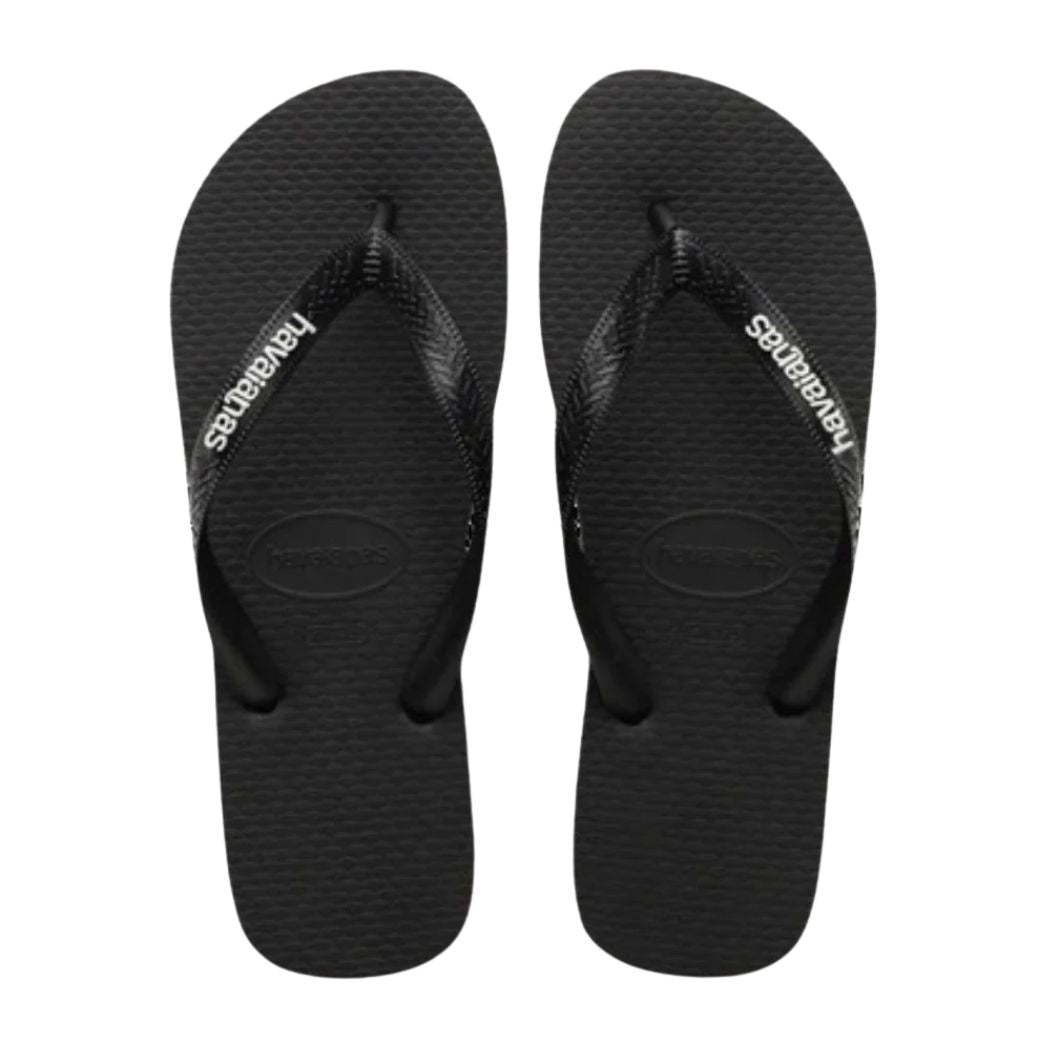 Havaianas Kids Rubber Logo Black Glacial White