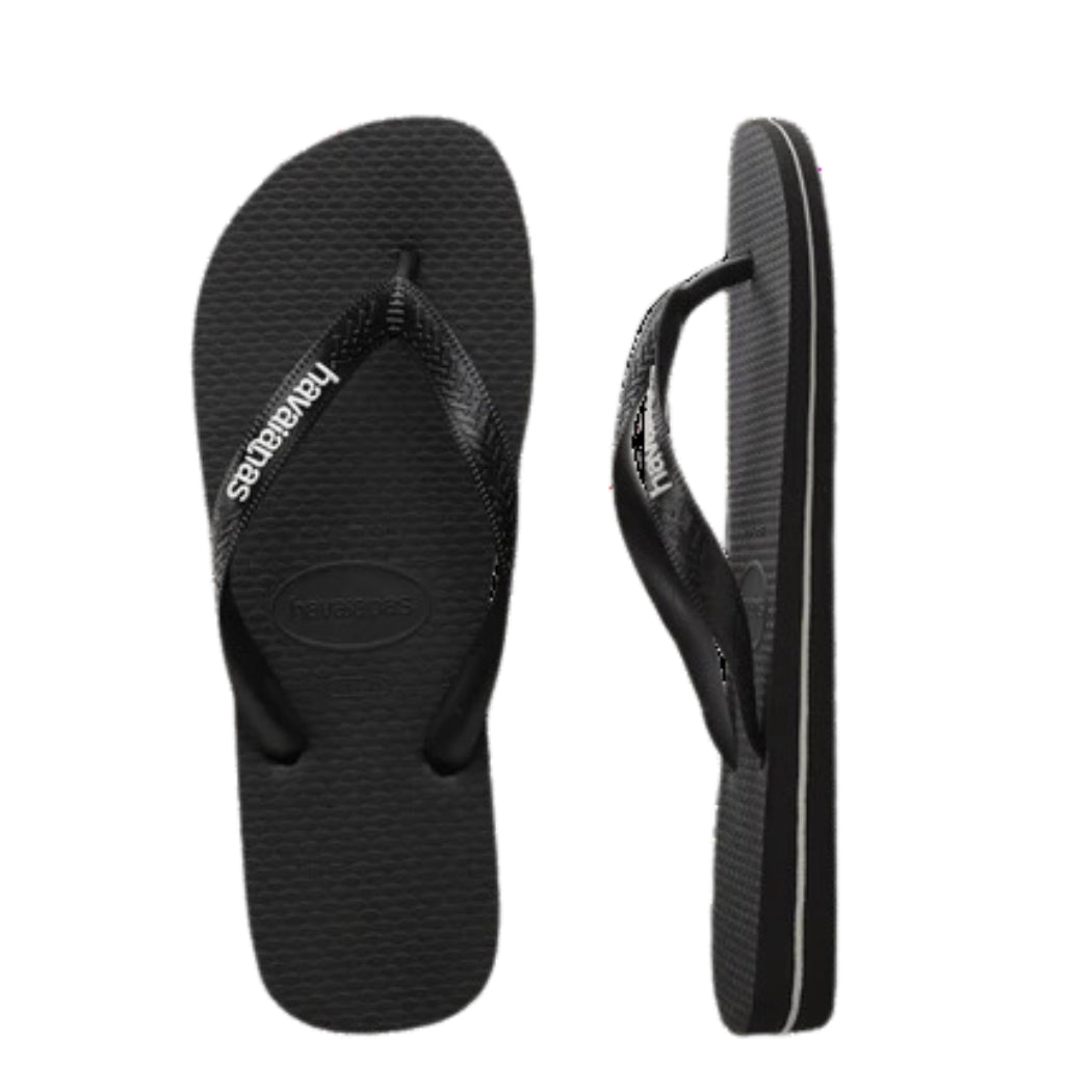 Havaianas Kids Rubber Logo Black Glacial White