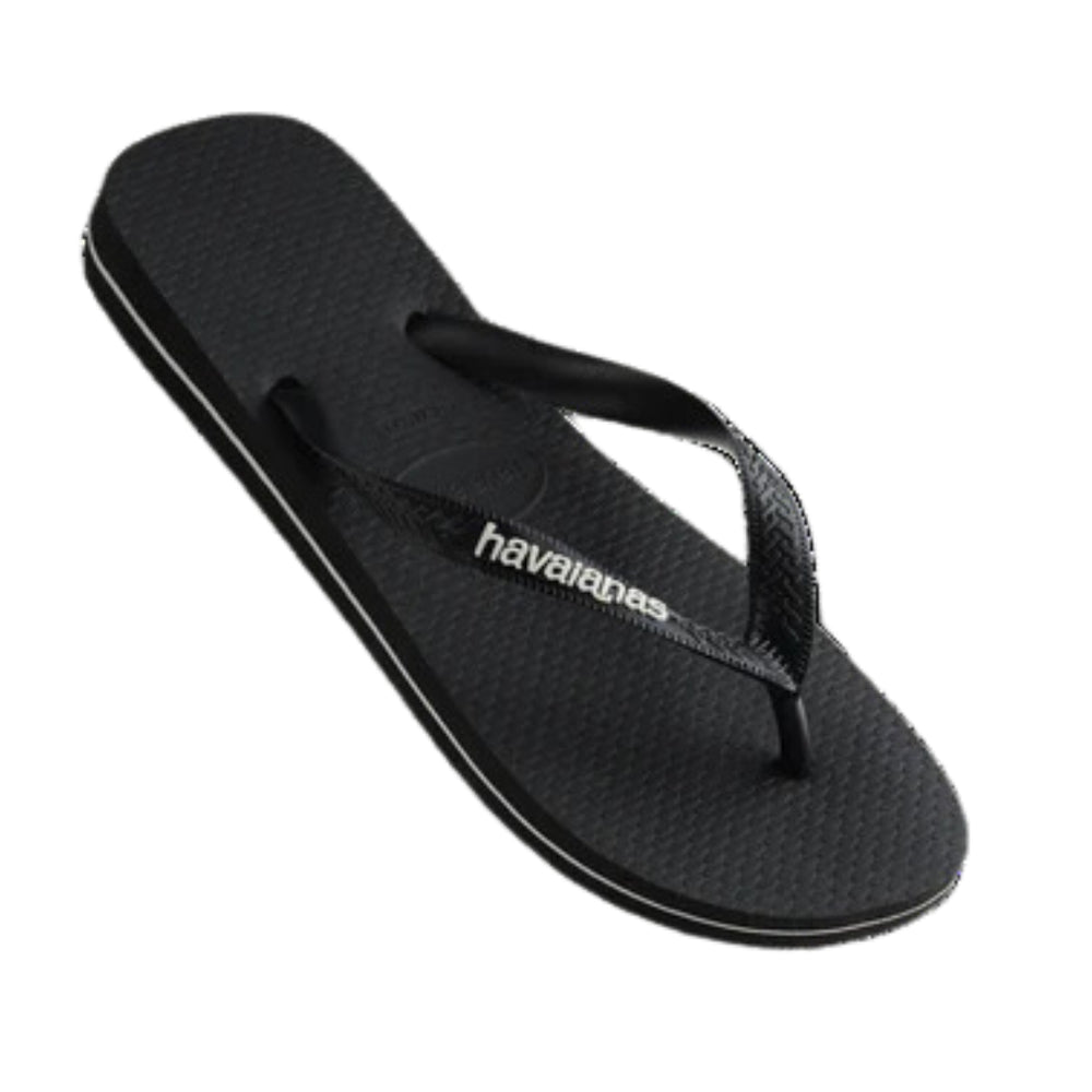 Havaianas Kids Rubber Logo Black Glacial White