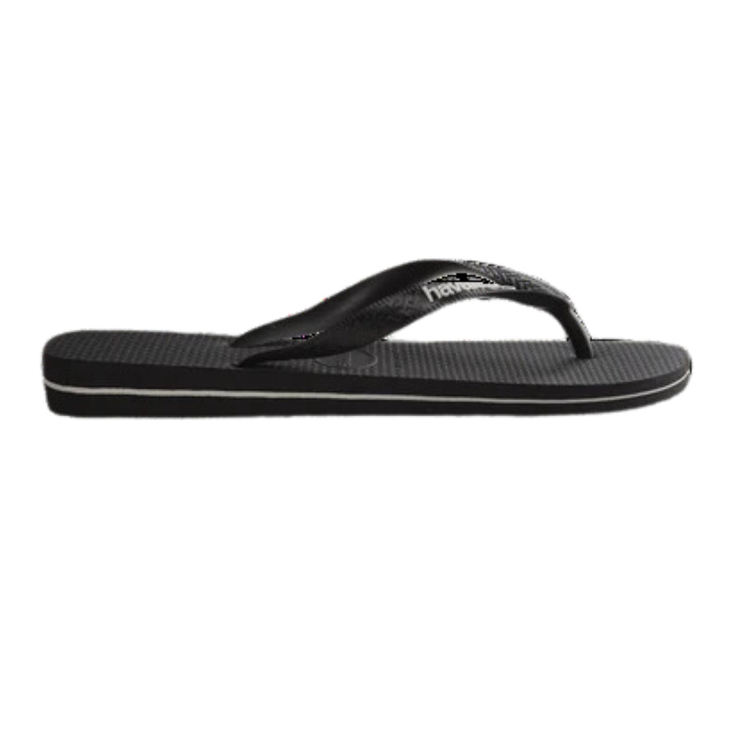 Havaianas Kids Rubber Logo Black Glacial White