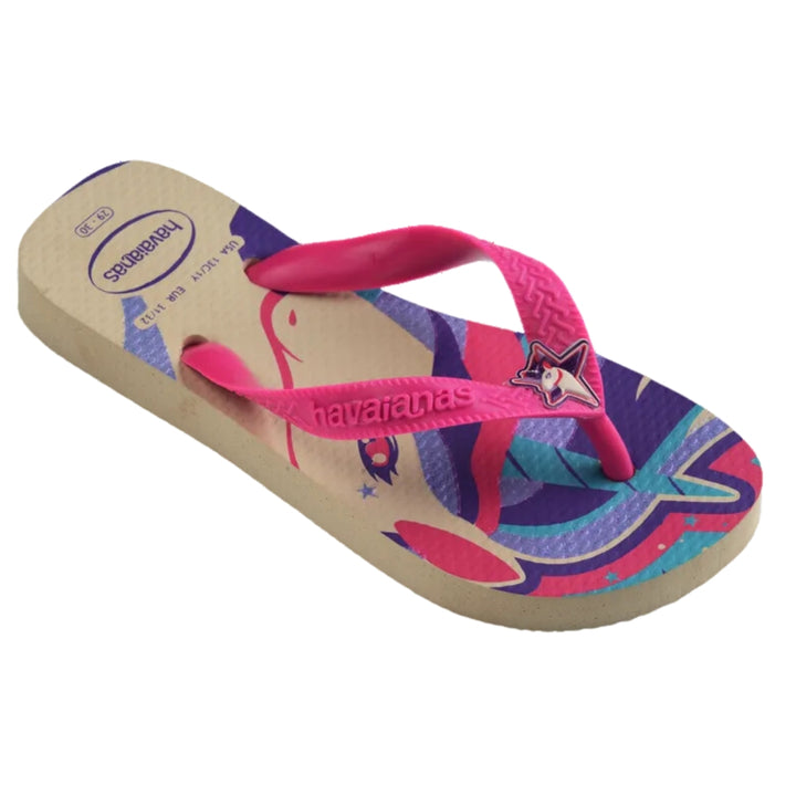 Havaianas Kids Top Fantasy Beige Magenta Neon
