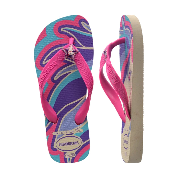 Havaianas Kids Top Fantasy Beige Magenta Neon