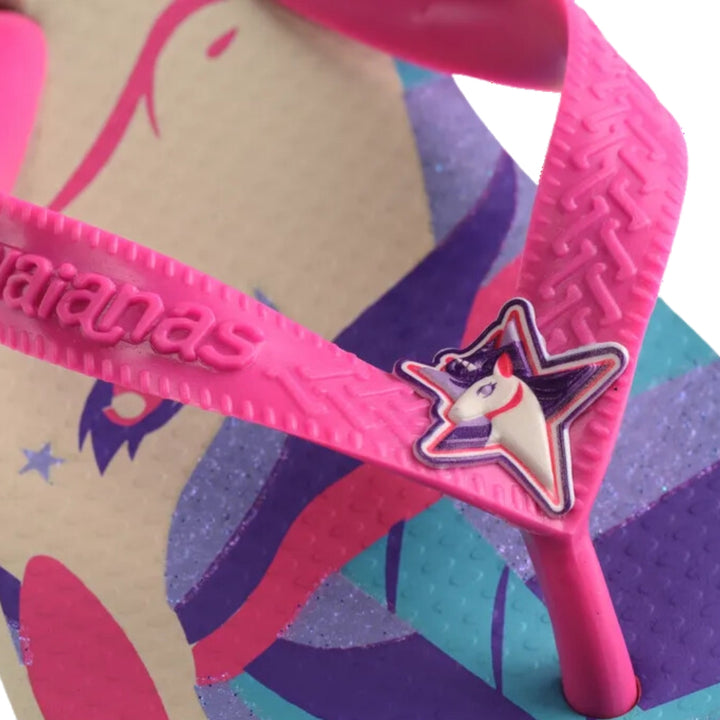 Havaianas Kids Top Fantasy Beige Magenta Neon