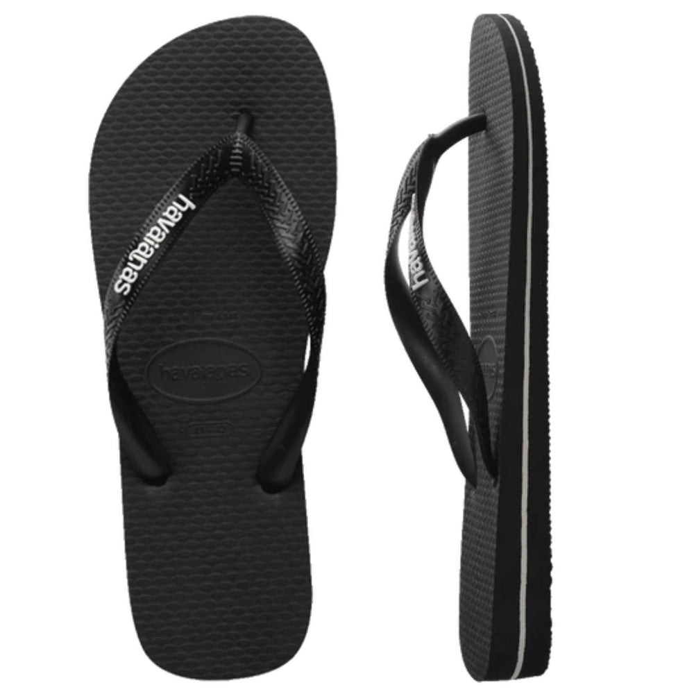 Havaianas Rubber Logo Black Glacial White