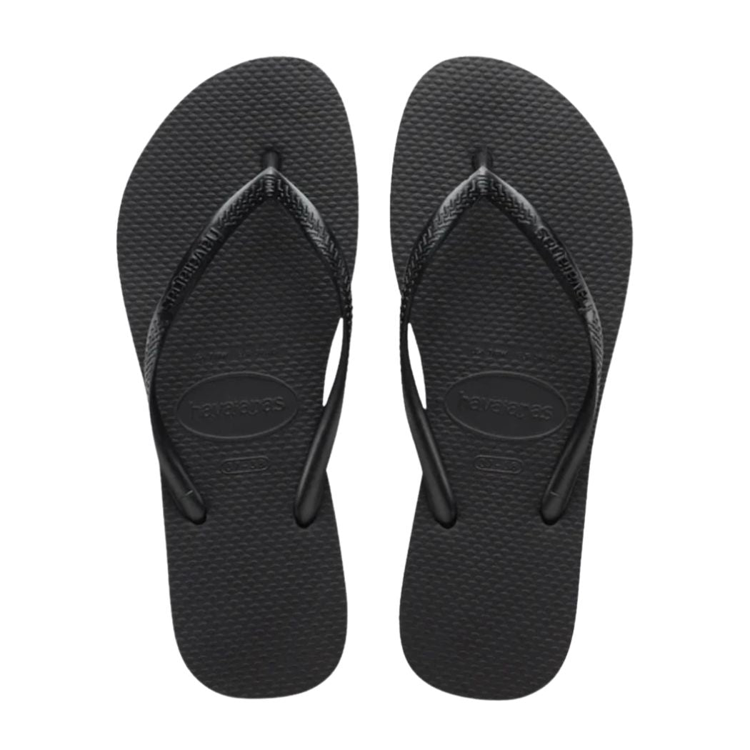 Havaianas Slim Basic Black Thongs