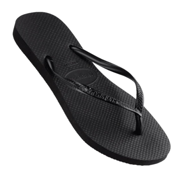 Havaianas Slim Basic Black Thongs