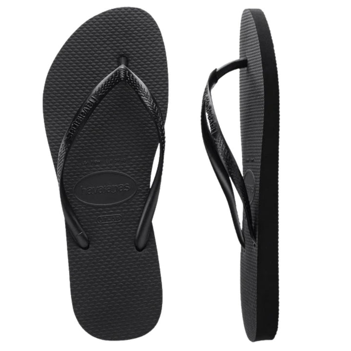Havaianas Slim Basic Black Thongs