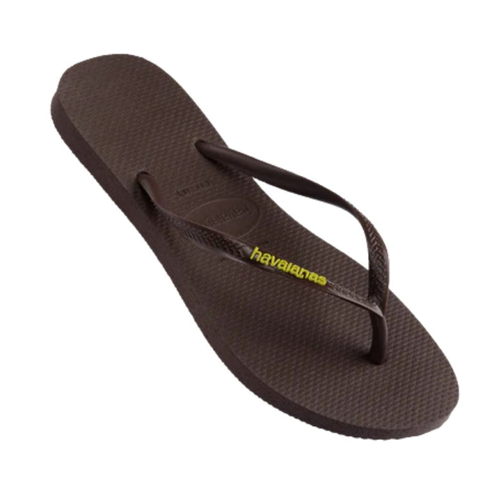 Havaianas Slim Rubber Logo Brown Green