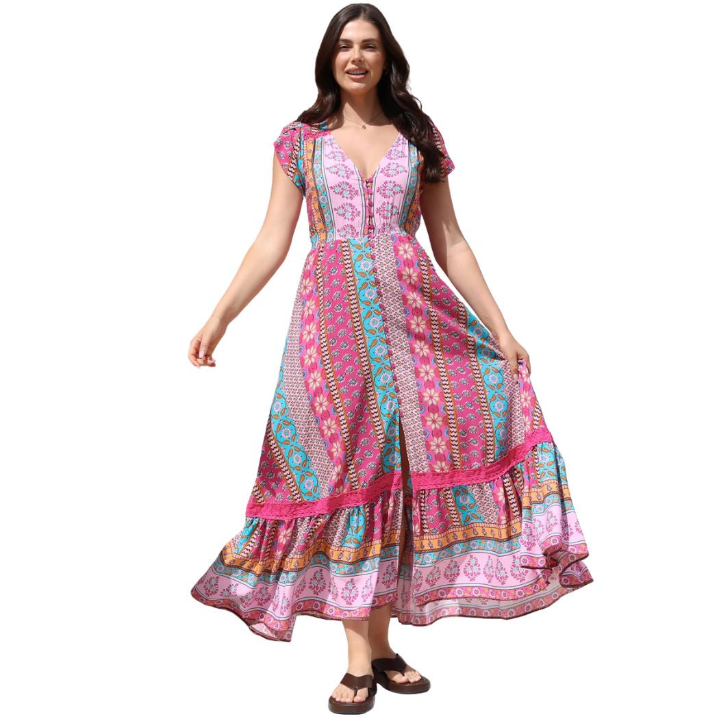 Jaase Carmen Maxi Dress Cedella Print